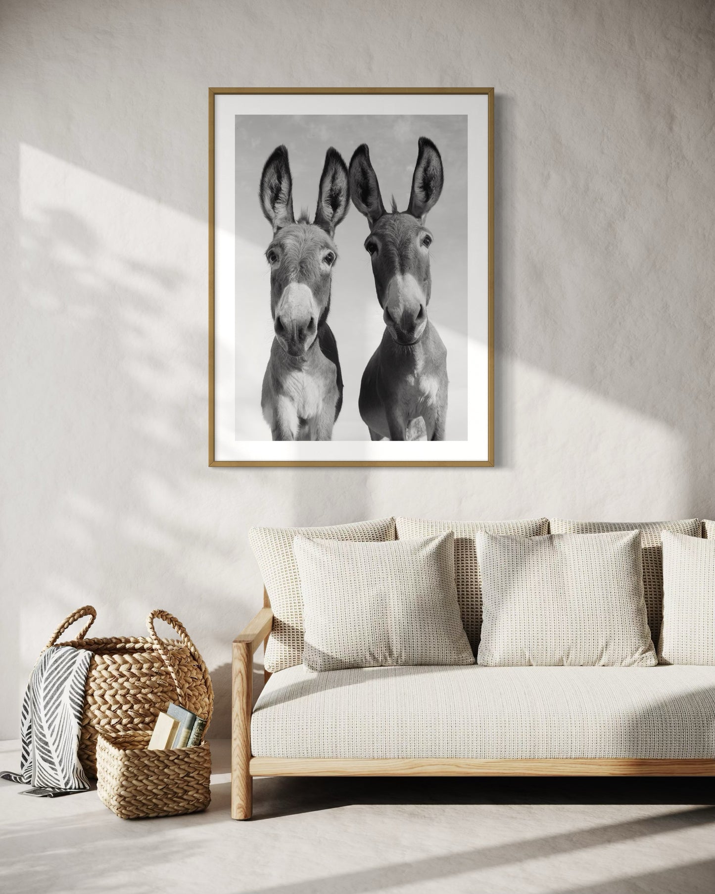 Poster Print:  "Two Donkeys"