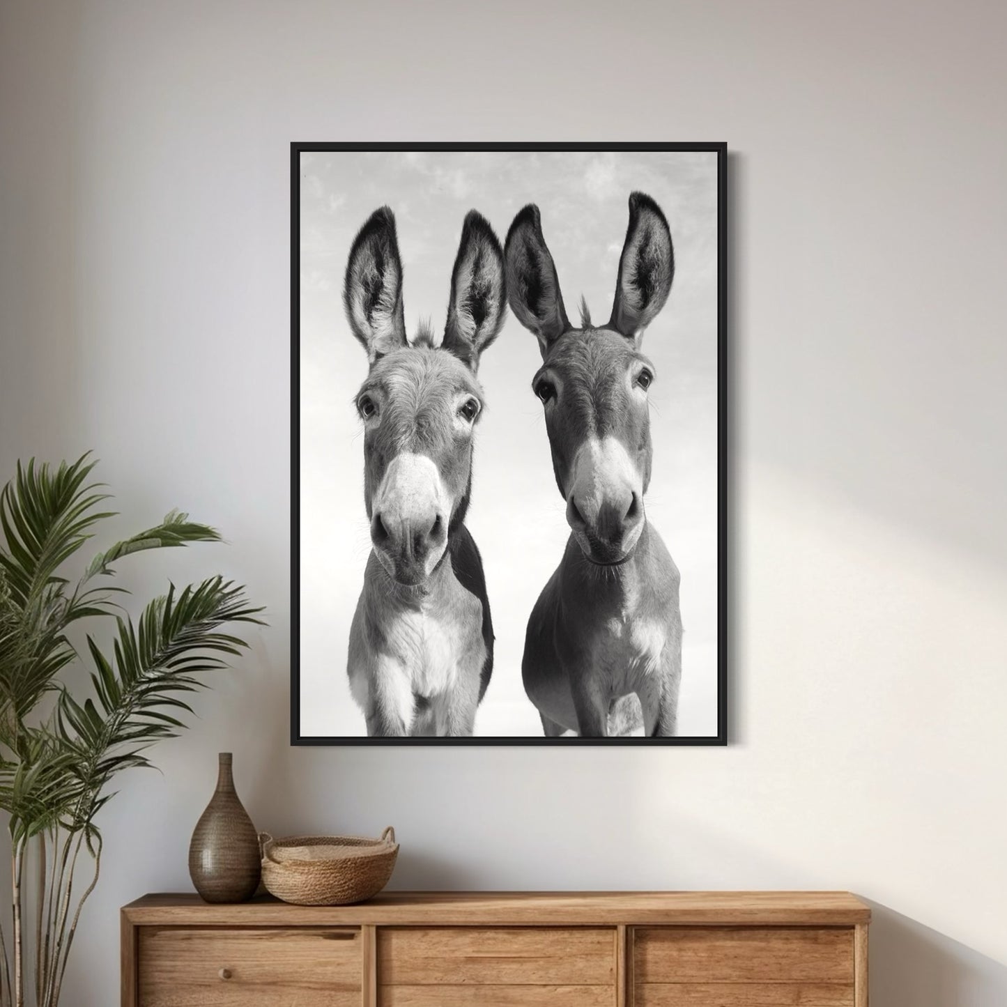 Poster Print:  "Two Donkeys"